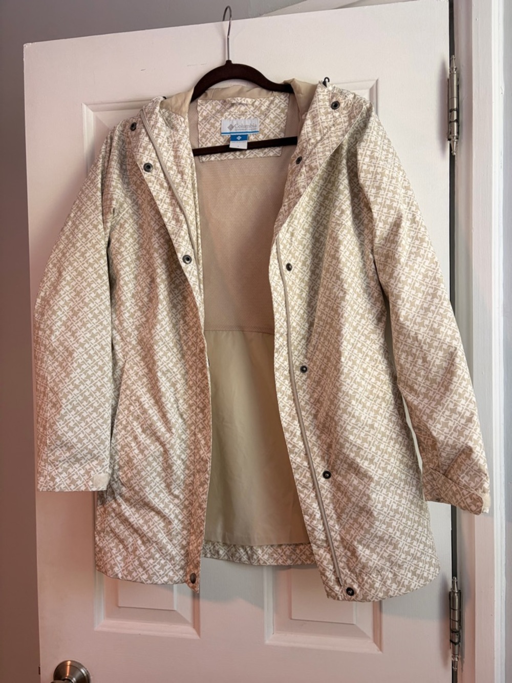 Columbia Women's Beige Hooded Trench Coat